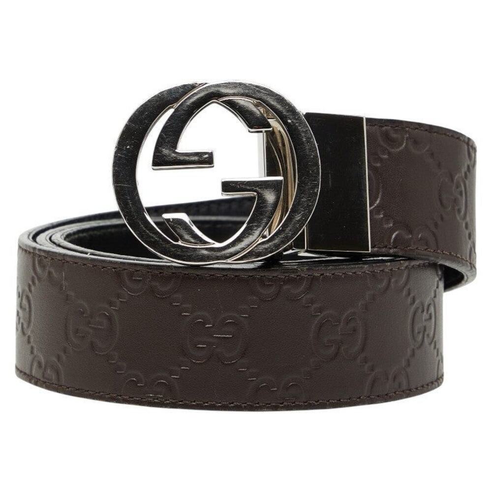 Gucci Guccissima Reversible Belt Brown